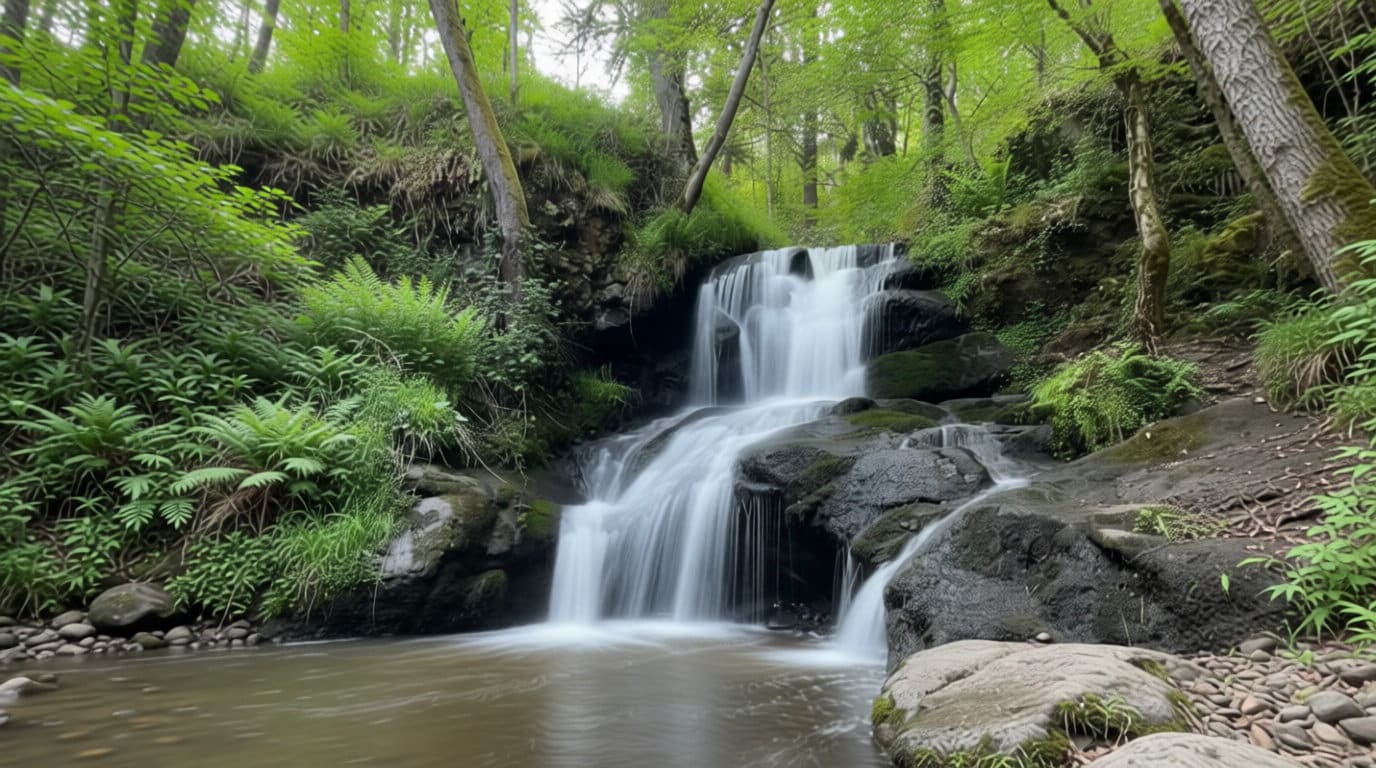 La cascade des Écureuils, sur le sentier de la Vallée de Sans Souci